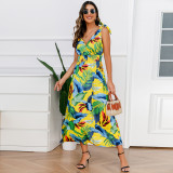 Hawaiian Beach Print Dress