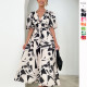 Fashionable Temperament Printed Long Dress