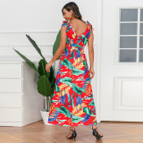 Hawaiian Beach Print Dress