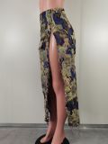 New Fashion Personality Slit Jacquard Skirt