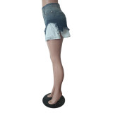 New Multi-Pocket Gradient Denim Shorts