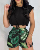 Fashion Casual Trend Print Two-piece Set