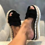 Summer Wedge Bowknot Slippers Women's Beach Sandals