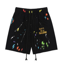 Hand-painted Splash-ink Printed Cotton Casual Shorts