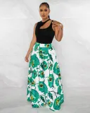 Fashion Printed High Waist Casual Wide Leg Pants