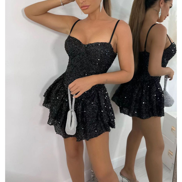 Sexy Sequin Strap Dress
