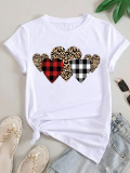 Casual Letter Print Round Neck Short Sleeve T-Shirt