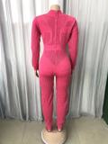 Fashion Solid Color Knitted Jumpsuit