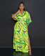 Casual Waist Print Loose Dress