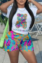 Fashion And Colorful Print Two-piece Set