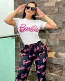 Autumn New Fashion And Cute Barbie Print Ladies Two-piece Set