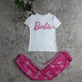 Autumn New Fashion And Cute Barbie Print Ladies Two-piece Set