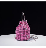 Fashion Chain Shoulder Messenger Diamond Bucket Bag