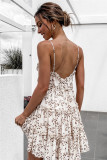 Fashion Digital Printing Sling Lace Dress