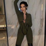 Sexy Sports Style Tight Bottoming Jumpsuit