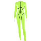 Sexy Sports Style Tight Bottoming Jumpsuit