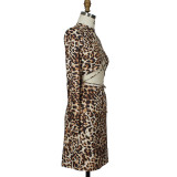 Printed Leopard Print Sexy Fashion Tie Dress