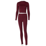 Casual Slim-fit Long-sleeve Sports Two-piece Suit