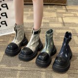 Fashion Explosion Color Matching Snkle Boots