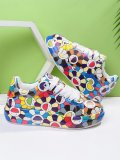 Fashion Explosive Round Toe Platform Lace-Up Sneakers