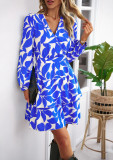 Fashion Casual Printed V-neck Dress