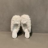 Fashion Fur High Heel Slippers