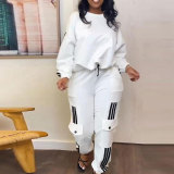 Autumn Casual Stitching Trousers Two-piece Set