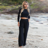 New Autumn And Winter Long-sleeved T-shirt And Trousers Two-piece Set