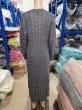 Fashion Solid Color Twist Long Sleeve Woolen Knit Dress