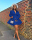 Fashionable Casual Waist-cinching Solid Color Dress