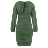New Sexy Strappy Pleated Slim Fit Dress