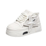 Fashionable Casual Platform White Shoes