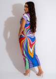V-neck Tight Ethnic Style Slit Dress