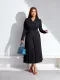 Solid Color Slim Casual Pleated Women's Dress