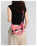 Stylish Contrasting Braided Twist Shoulder Strap Armpit Bag