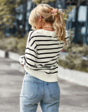 Casual Striped Sweater Soft Warm Top