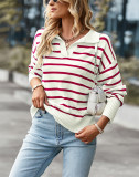 Casual Striped Sweater Soft Warm Top