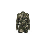 Fashionable Camouflage Print Work Style Jumpsuit