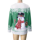New Christmas Letter Printed Long-sleeved Round Neck Sweatshirt