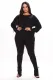 Personalized Solid Color Lace-up Long-sleeved Autumn And Winter Two-piece Set