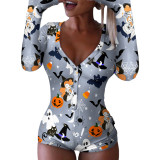 Fashionable Halloween One-piece Pajamas