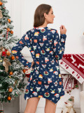 Fashionable V-neck Slim Fit Irregular Christmas Dress