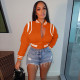 Stylish Contrast Button Baseball Jersey