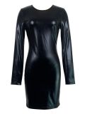 Fashionable And Highly Elastic New Round Neck Tight Hip Dress