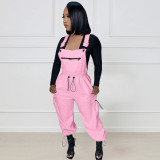 Loose And Fashionable Drawstring Jumpsuit Overalls