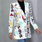 Fashion Trendy Printed Women's Suit Jacket