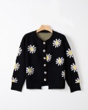 New Qiuju Embroidered Knitted Cardigan Sweater