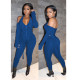 Halter Neck Off-shoulder Zipper Cardigan Backless Slim Suit