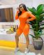 Slim Fit Solid Color Sports Jumpsuit