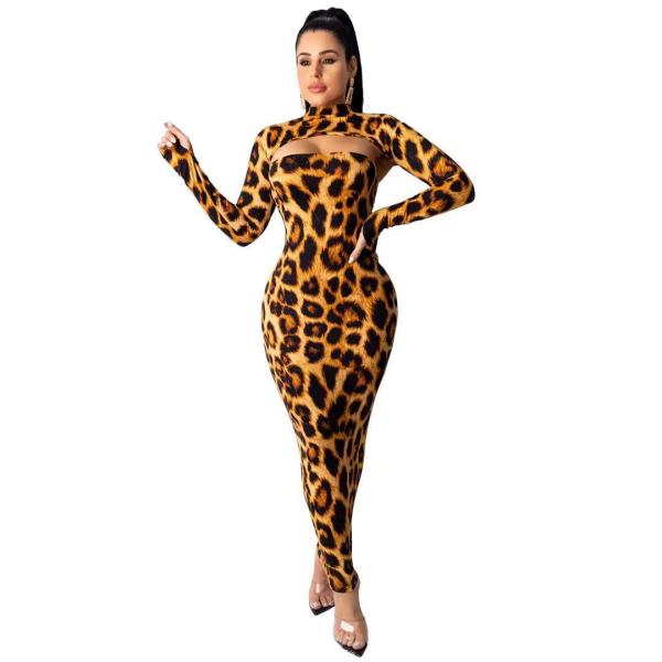 Sexy Leopard Print Separable Slim Dress